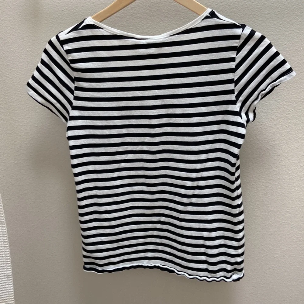 Women’s H&M Striped Black and White Sailor T-Shirt. Size Medium